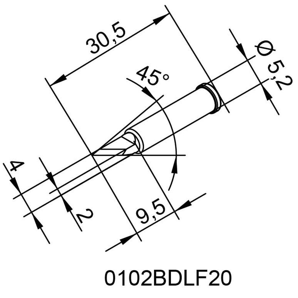 Жало паяльное 102BDLF20 для i-Tool Ersa