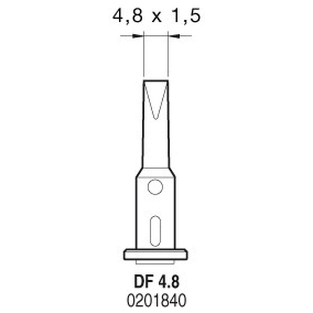 Наконечник JBC DF 4.8 (0201840) для SG1070 (клиновидный 4,8 х 1,5 мм)