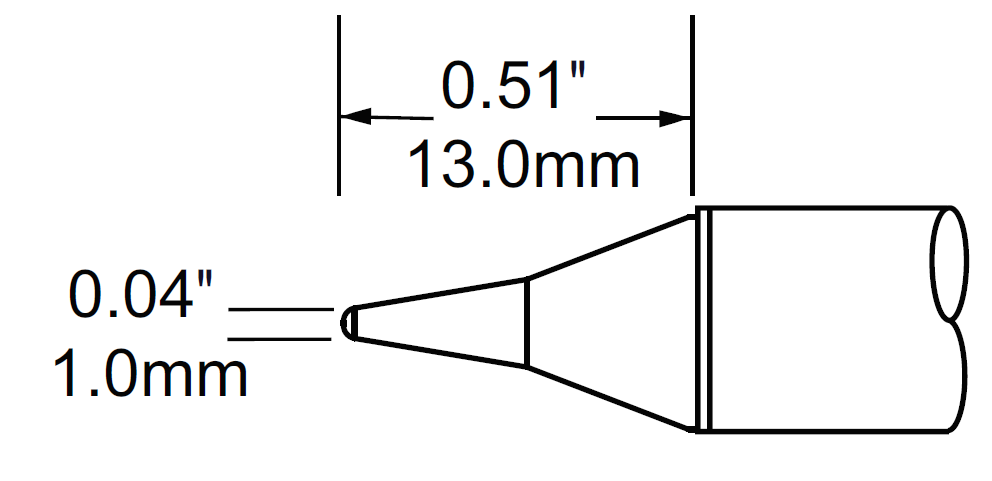 METCAL STV-CNL10 Наконечник для PS900, конус 1.0х13мм