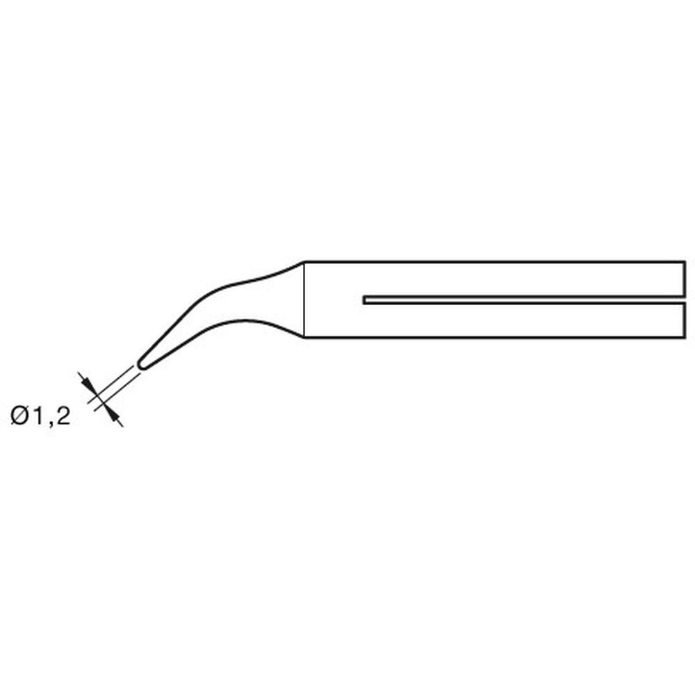 Наконечник JBC C-07D (0550300) для 55N (конический изогнутый 1,2 мм)