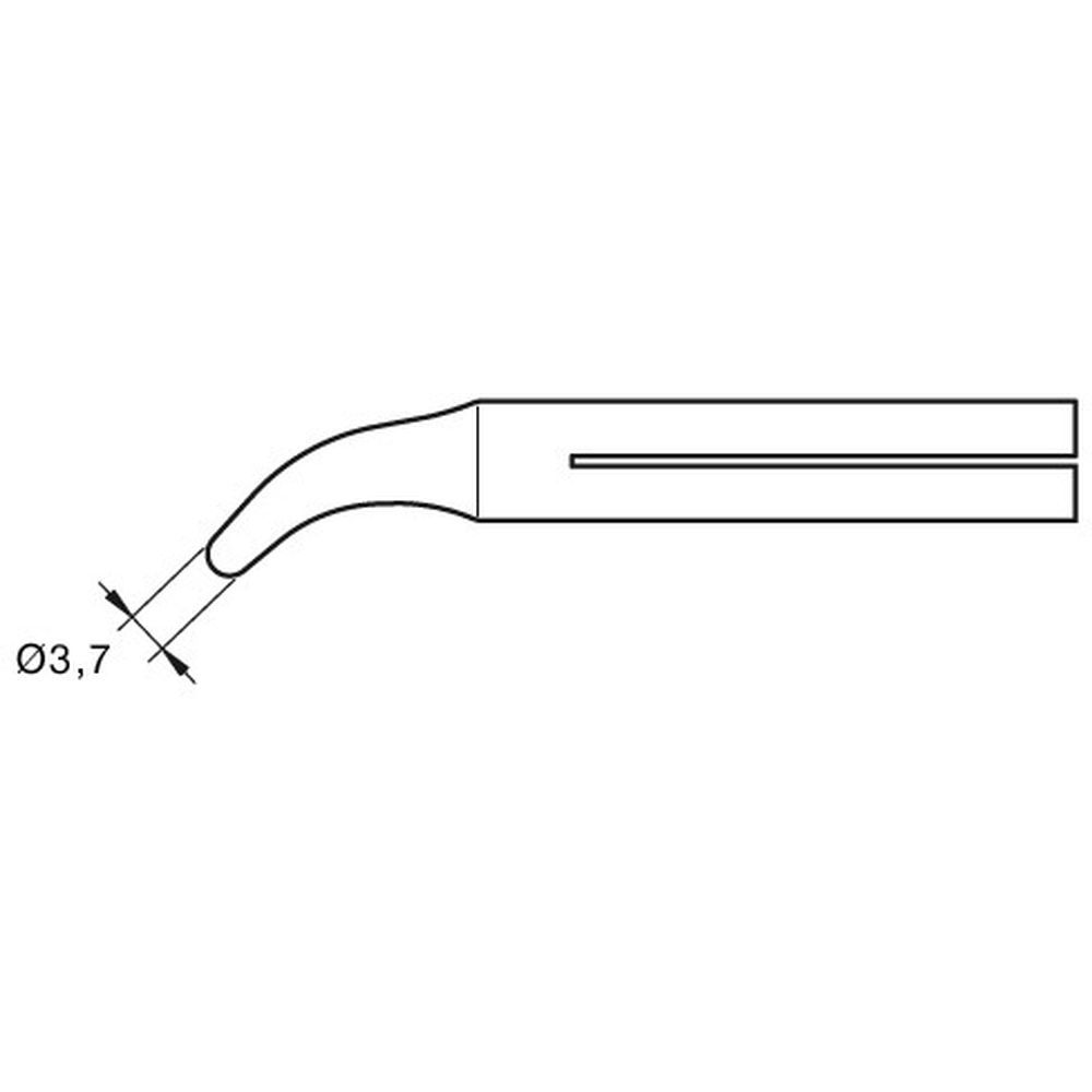 Наконечник JBC C-30D (0550608) для 55N (конический изогнутый 3,7 мм)