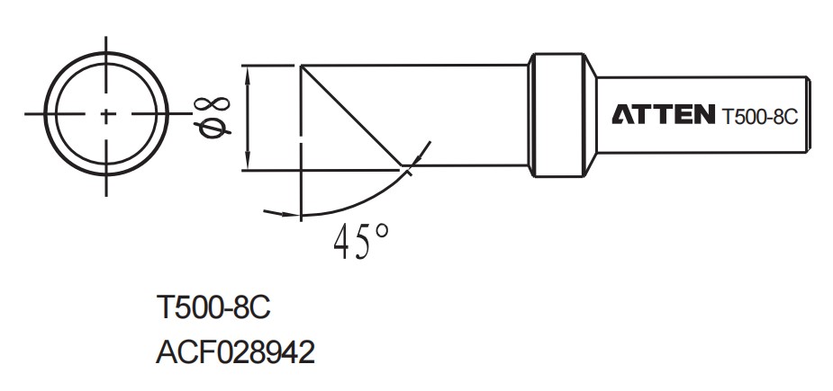 Наконечник Atten T500-8C