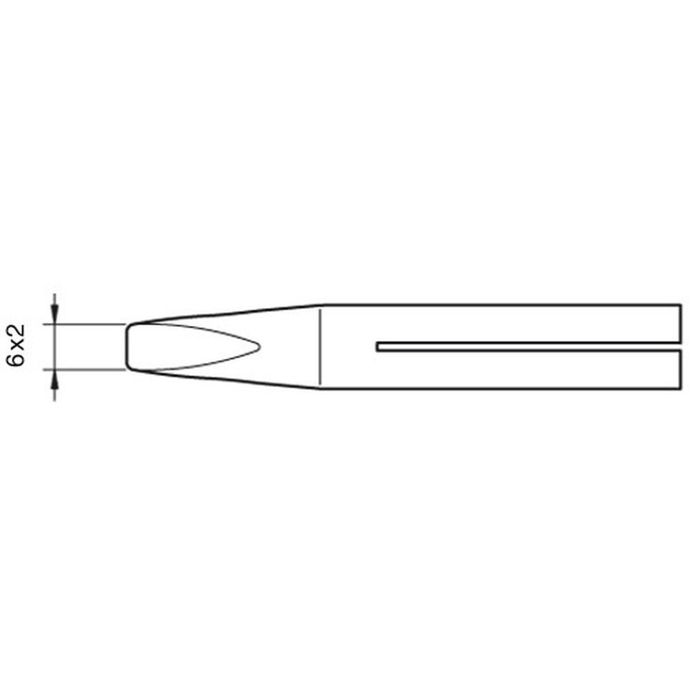 Наконечник JBC T-65D (0650408) для 65ST (клиновидный 6,0 х 2,0 мм)