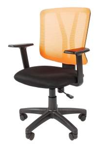 Офисное кресло CHAIRMAN 626, ткань TW/сетчатый акрил,  черный/оранжевый
