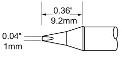 METCAL STP-CH10. Картридж-наконечник для MFR-H1, клин 1.0х9.2мм