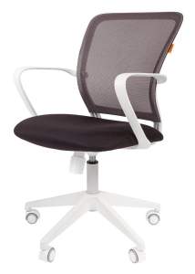 Офисное кресло CHAIRMAN 698, ткань TW/сетчатый акрил, серый, пластик белый