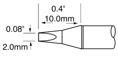 Картридж-наконечник METCAL SFP-CH20 для MFR-H1, клин 2.0х10мм