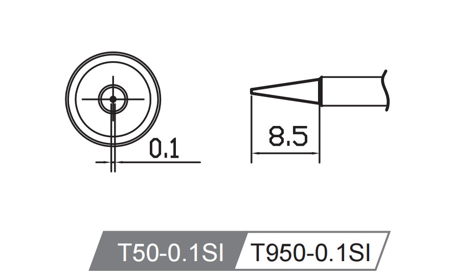 Картридж-наконечник Atten T50-0.1Si для GT-Y50