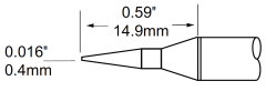 METCAL SFP-CNL04. Картридж-наконечник для MFR-H1, конус удлиненный 0.4х14.9мм