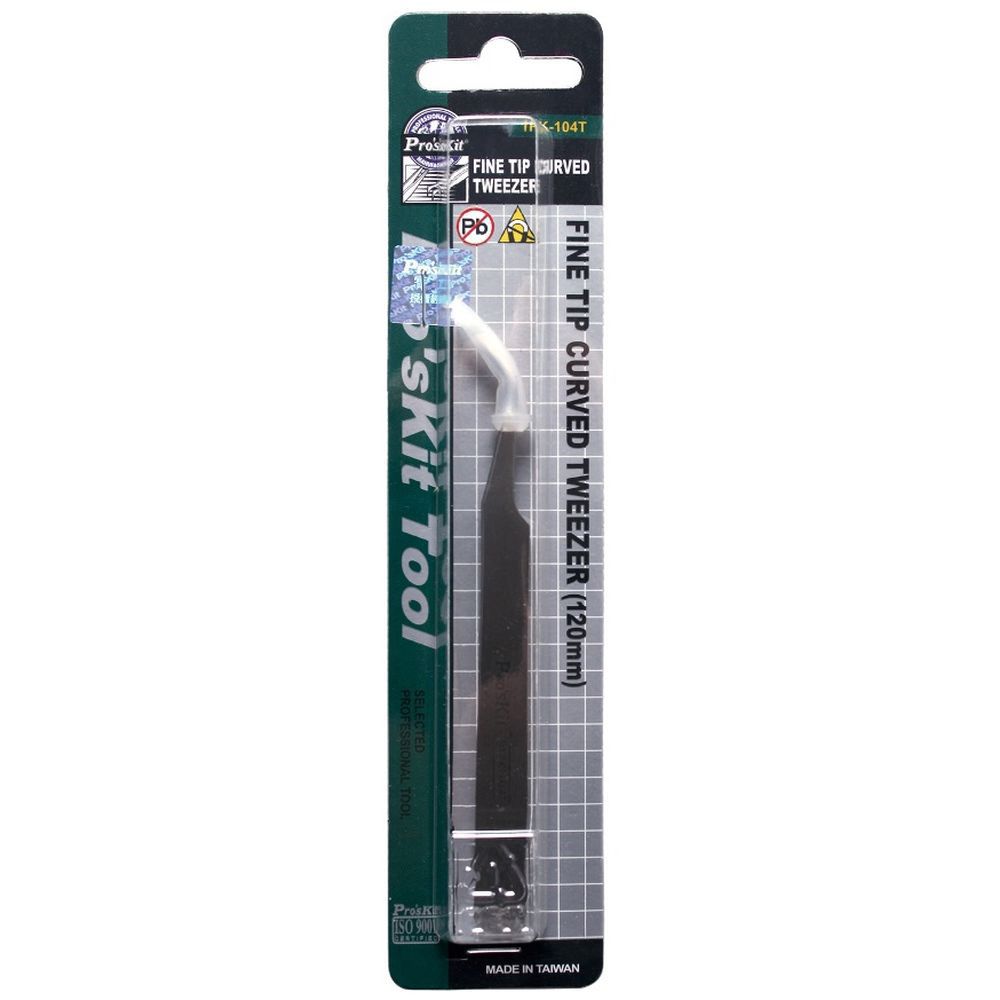 Пинцет изогнутый антимагнитный Proskit 1PK-104T (120 мм.)