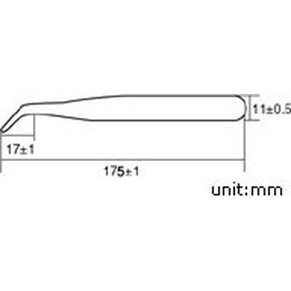 Пинцет универсальный магнитный ProsKit 1PK-106T (170 мм.)