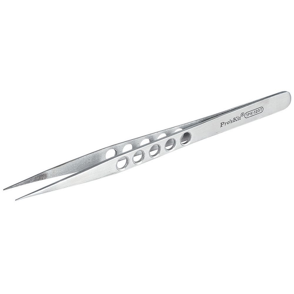 Пинцет усиленный магнитный Proskit 1PK-123T (165 мм.)