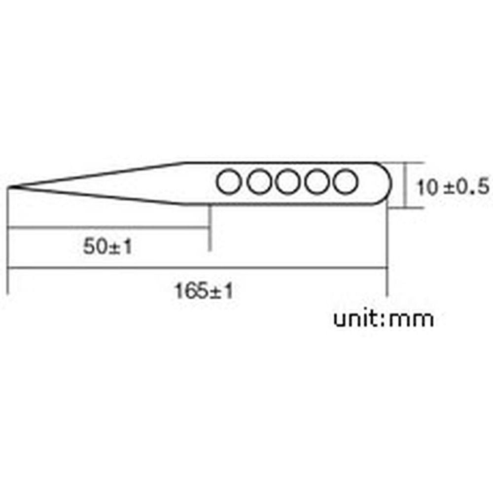 Пинцет усиленный магнитный Proskit 1PK-123T (165 мм.)