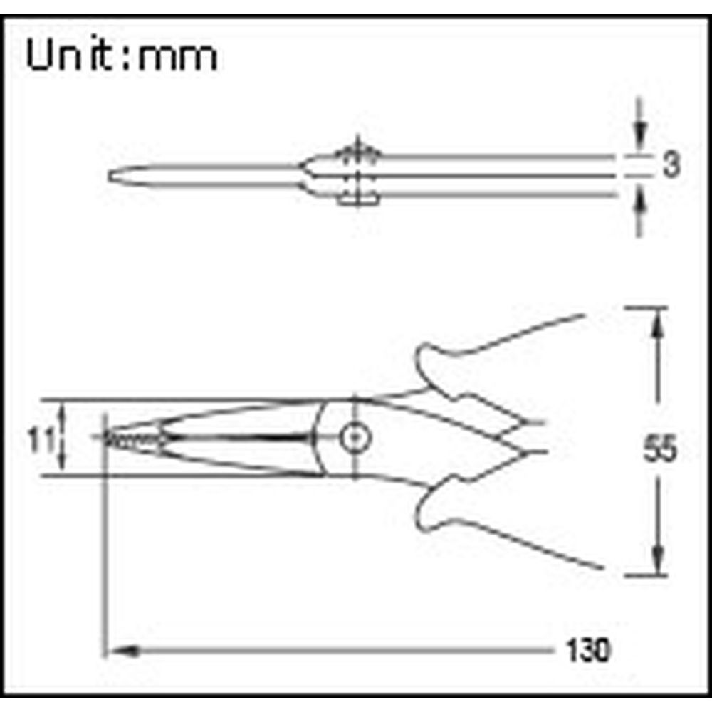Длиногубцы с возвратной пружиной Proskit 1PK-396B (125 мм.)