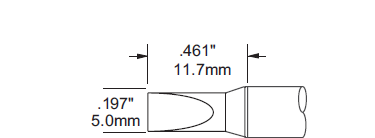 METCAL SCV-CH50AR. Наконечник для PS900, клин 5.0х11.7мм