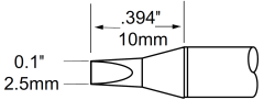 METCAL SCP-CH25. Картридж-наконечник для MFR-H1, клин 2.5х10мм