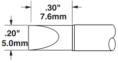 Картридж-наконечник METCAL STTC-117 для MX, клин 5.0х7.6мм