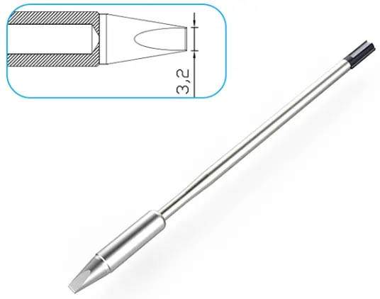Atten T9150-3.2D. Картридж-наконечник для ST-1509, клиновидный 3.2 х 12мм