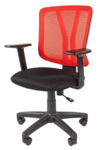 Офисное кресло CHAIRMAN 626,Ткань TW/ Сетчатый акрил, черный/красный