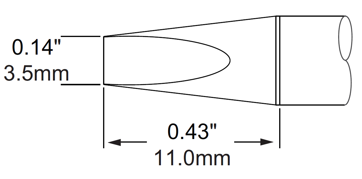 METCAL SFP-CH35 Картридж-наконечник для MFR-H1, клин 3.5х11мм