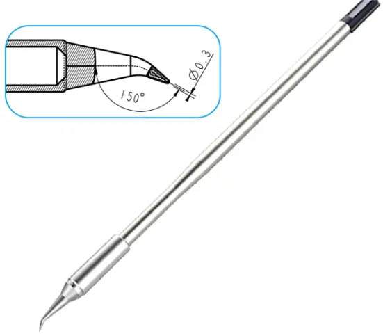 Atten T130-0.3iS. Картридж-наконечник для GT-Y130, конус изогнутый 0.3мм