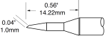 METCAL SCP-BVL10. Картридж-наконечник для MFR-H1, срез 60°, 1.0х14.22мм