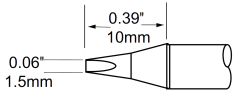 METCAL STP-CH15. Картридж-наконечник для MFR-H1, клин 1.5х10мм