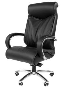Офисное кресло CHAIRMAN 420, натуральная кожа,  черный