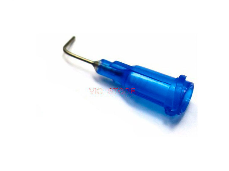 VMATIC VCW2205090. Наконечник дозатора TE 22G X 1/2" BLUE BENT 90 DEG DIAM 0.41 x 0.73MM (QTY=50)