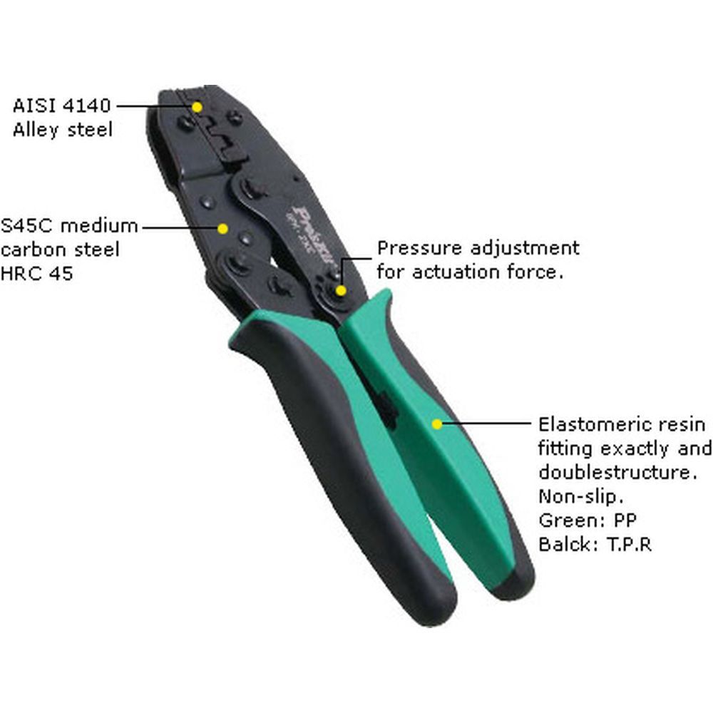 Кримпер ProsKit 6PK-230C для обжима неизолированных клемм