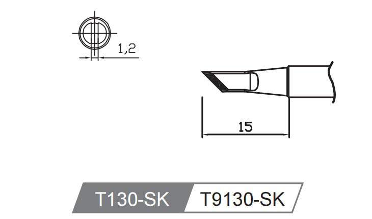 Atten T9130-SK. Картридж-наконечник для ST-1509, ножевидный 3.5 х 15мм