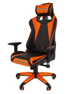 Геймерское кресло CHAIRMAN GAME 44, черный/оранжевый