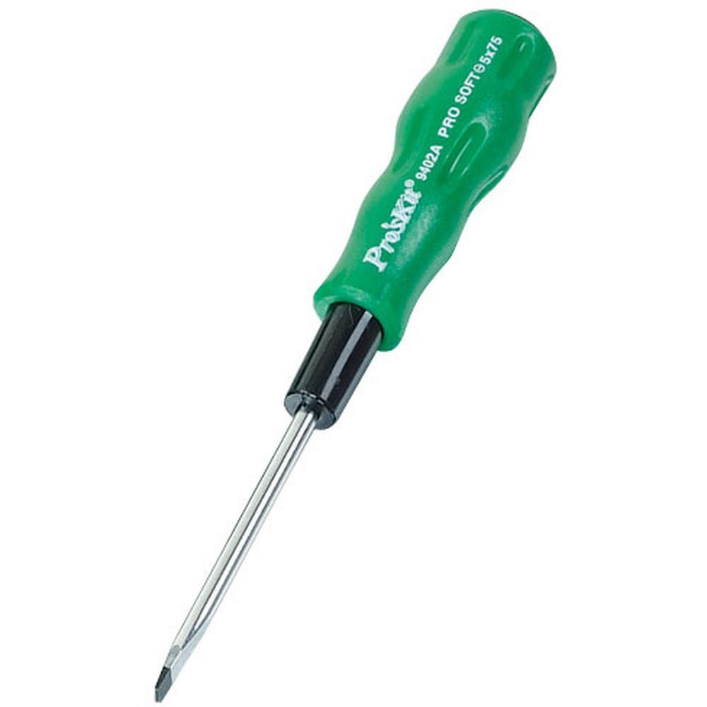 Прецизионная шлицевая отвертка ProsKit 89402A (5.0х75) с мягкой рукояткой