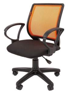 Офисное кресло CHAIRMAN 699, ткань стандарт/сетчатый акрил, оранжевый
