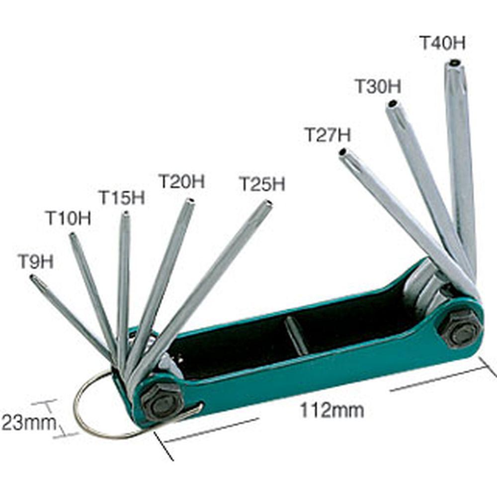 Набор раскладных звездообразных ключей Torx с отверстиями ProsKit 8PK-021L