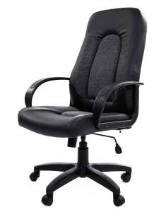 Офисное кресло CHAIRMAN 429, экокожа/ткань C,  черный/серый
