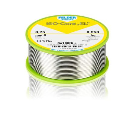 Припой бессвинцовый Felder Sn99,3Cu0,7NiGe EL:3,5% 0,75мм 250г