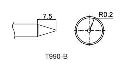 Atten T990-B. Картридж-наконечник для ST-909, конус 0.4 x 7.5 мм