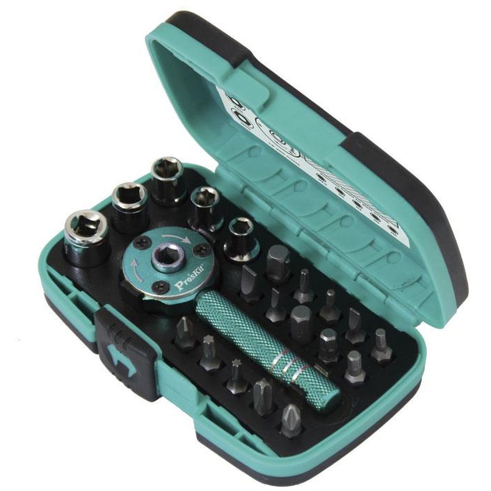 Набор сменных головок и бит ProsKit SD-2319M с держателем