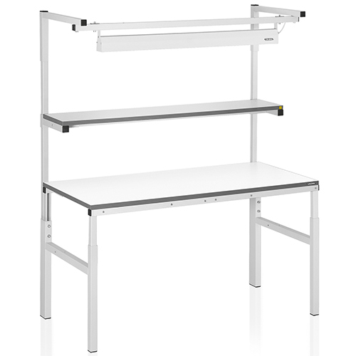 VIKING Рабочий стол серии КЛАССИК с полкой и светильником. Комплект КЛАССИК 12-7. 