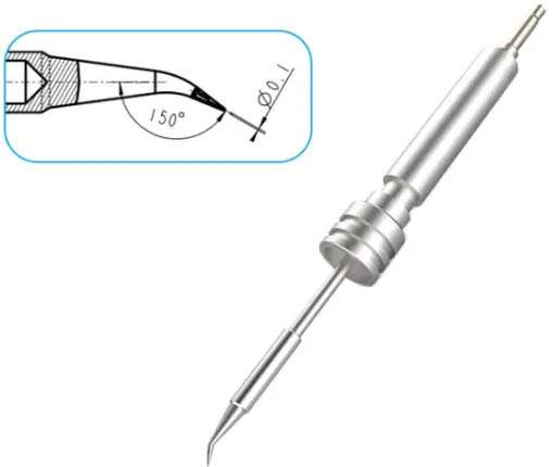 Atten T950-0.1iS. Картридж-наконечник для ST-1509, конус изогнутый 0.1 x 11мм