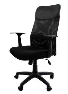 Офисное кресло CHAIRMAN 610 LT, ткань стандарт/сетчатый акрил,  черный