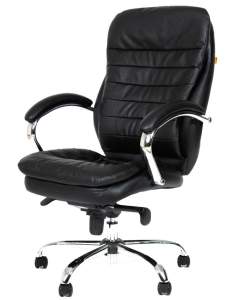 Офисное кресло CHAIRMAN 795, натуральная кожа,  черный