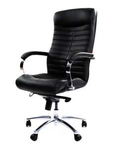 Офисное кресло CHAIRMAN 480, натуральная кожа,  черный