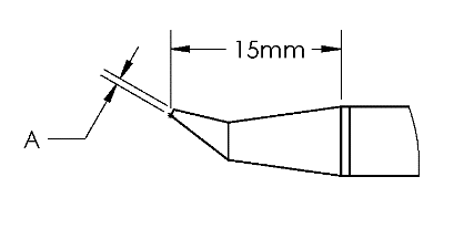 METCAL GTC-CN0005S. Картридж-наконечник GTC, конус, 0.5X10.0MM