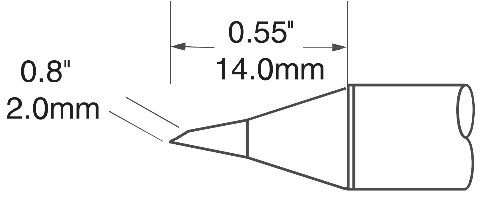 METCAL SFV-DRH20. Наконечник для PS900, миниволна 1.5х14мм