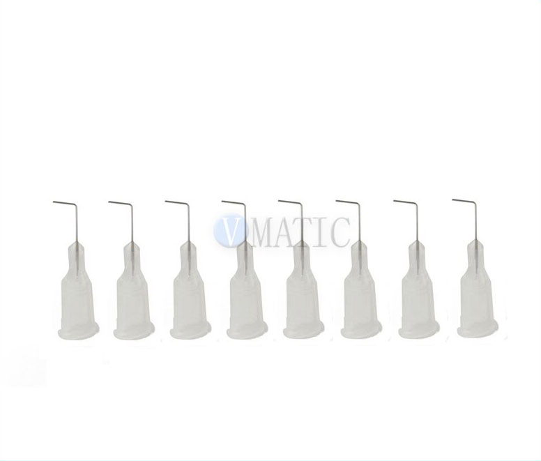 VMATIC VCW2705090. Наконечник дозатора TE 27G X 1/2" CLEAR BENT 90 DEG DIAM 0.21 x 0.40MM (QTY=50)