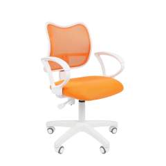 Кресло офисное CHAIRMAN 450 LT White оранжевое