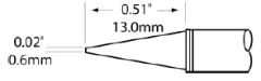 METCAL SFP-CNL06. Картридж-наконечник для MFR-H1, конус удлиненный 0.6х14.9мм