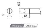 Atten T150-6.5D. Картридж-наконечник для GT-Y150, клиновидный 6.5 х 12мм
